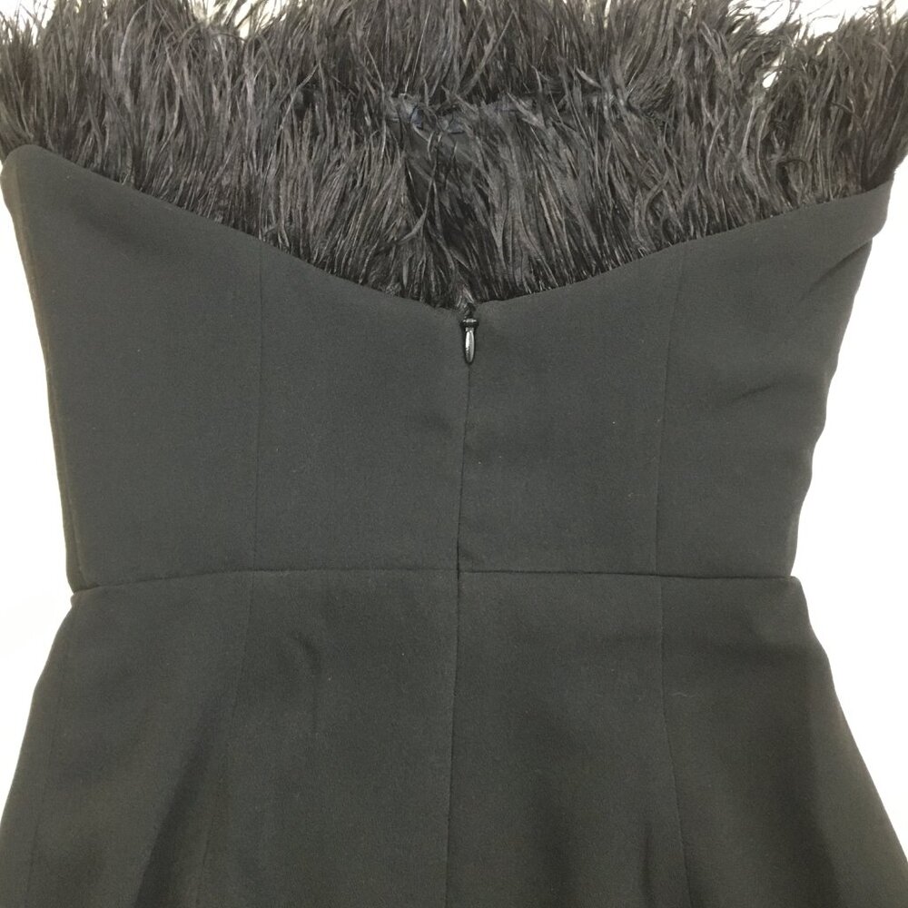 HOUSE OF CB Black Feather Inserts Sleeveless Dress - Picture 9 of 10